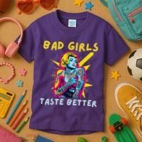 Bad Girl Taste Better Graphic Tattoo Kids T-Shirt thumb 3