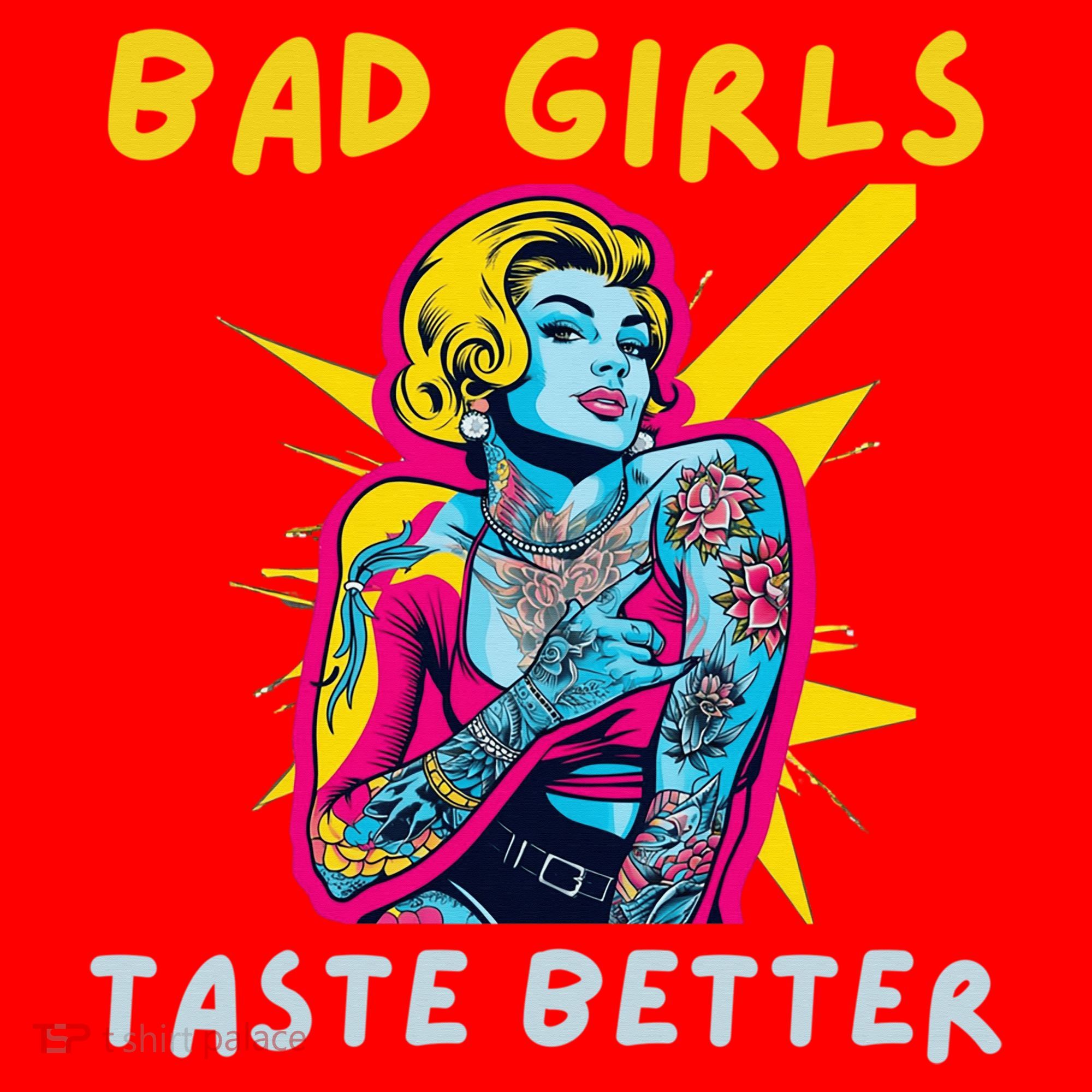 Bad Girl Taste Better Graphic Tattoo Santa Hat
