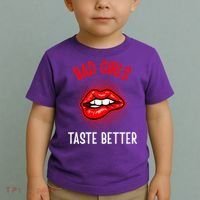 Bad Girl Taste Better Graphic Tattoo Toddler T-Shirt thumb 2