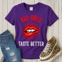 Bad Girl Taste Better Graphic Tattoo Women's T-Shirt thumb 3