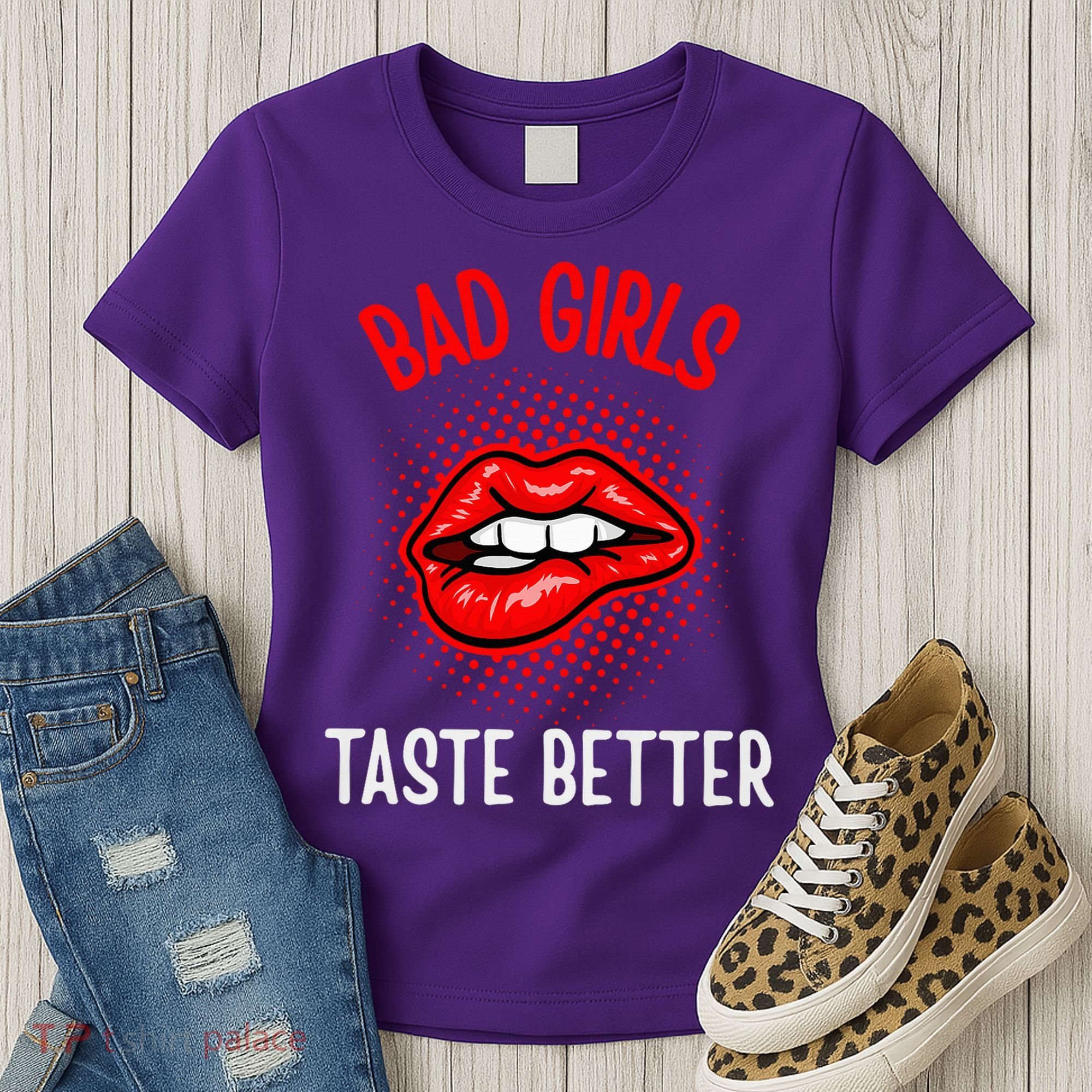 Bad Girl Taste Better Graphic Tattoo Women's T-Shirt