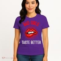 Bad Girl Taste Better Graphic Tattoo Women's T-Shirt thumb 4