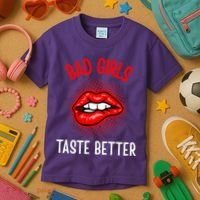 Bad Girl Taste Better Graphic Tattoo Kids T-Shirt thumb 3