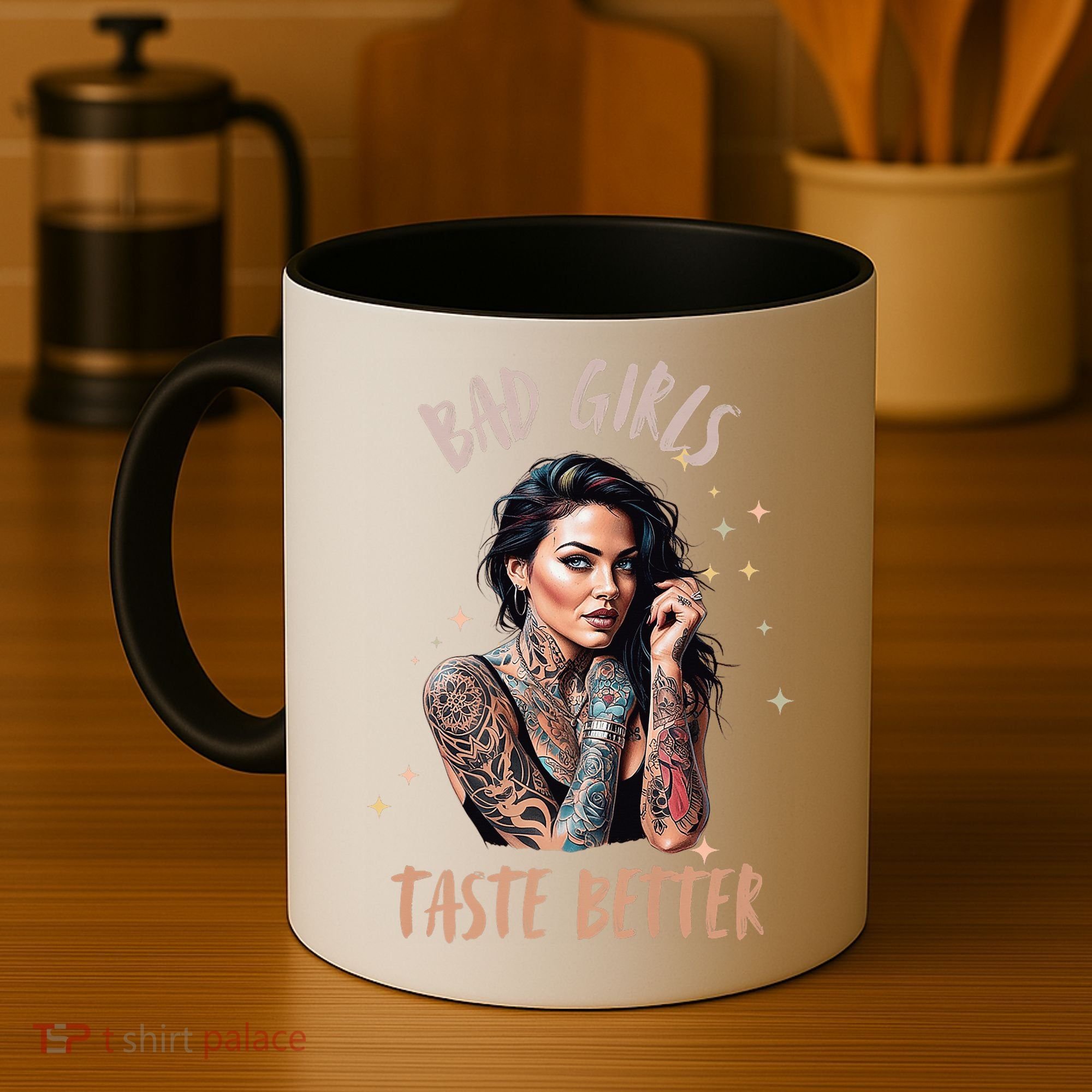 Bad Girl Taste Better Graphic Tattoo Coffee Mug