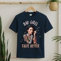 Bad Girl Taste Better Graphic Tattoo T-Shirt thumb 2