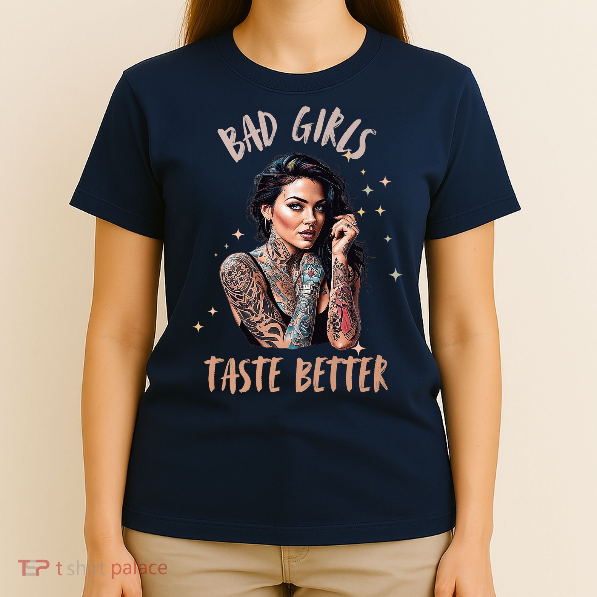 Bad Girl Taste Better Graphic Tattoo T-Shirt