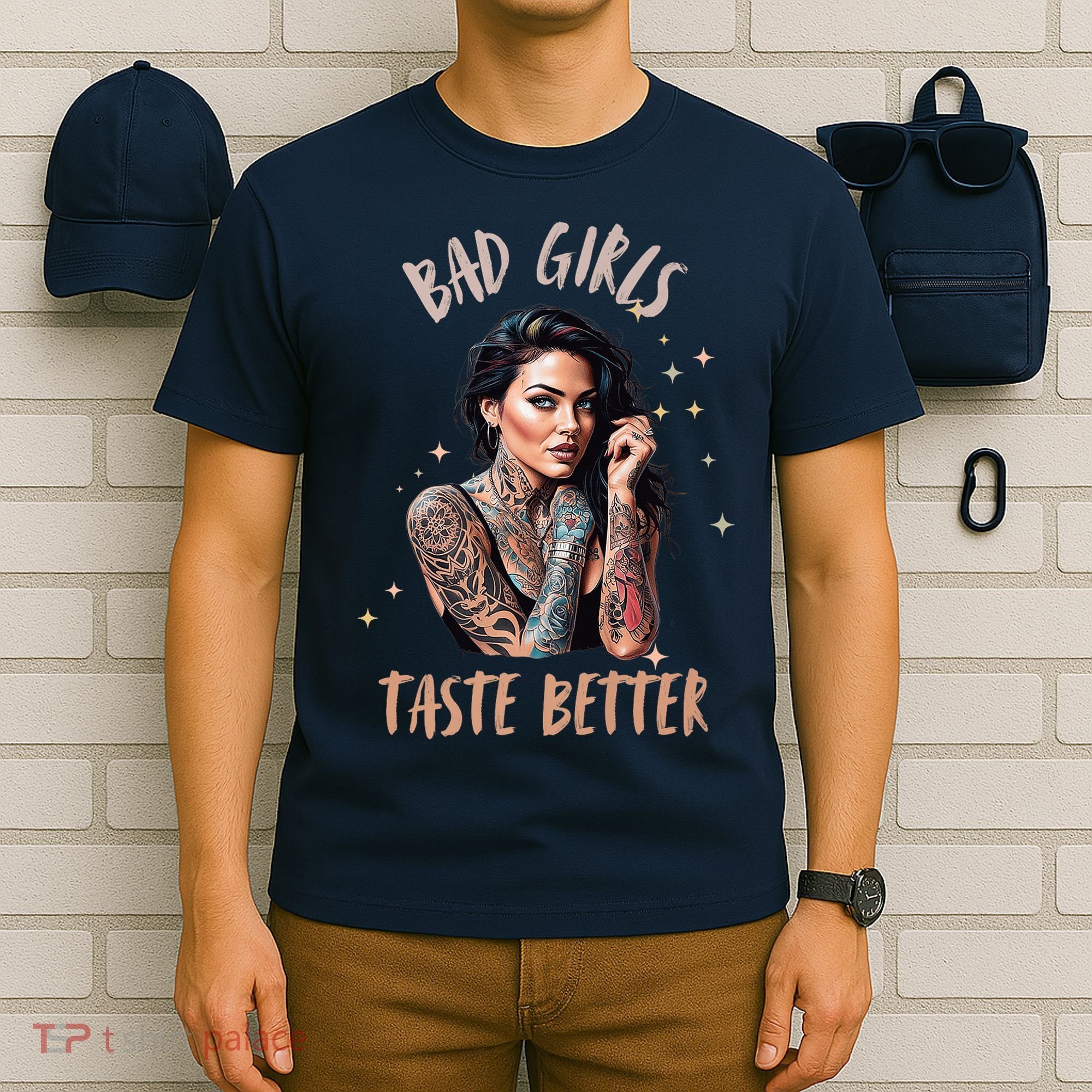 Bad Girl Taste Better Graphic Tattoo T-Shirt