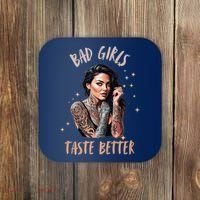 Bad Girl Taste Better Graphic Tattoo Coaster thumb 0