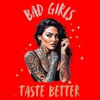 Bad Girl Taste Better Graphic Tattoo Santa Hat thumb 1