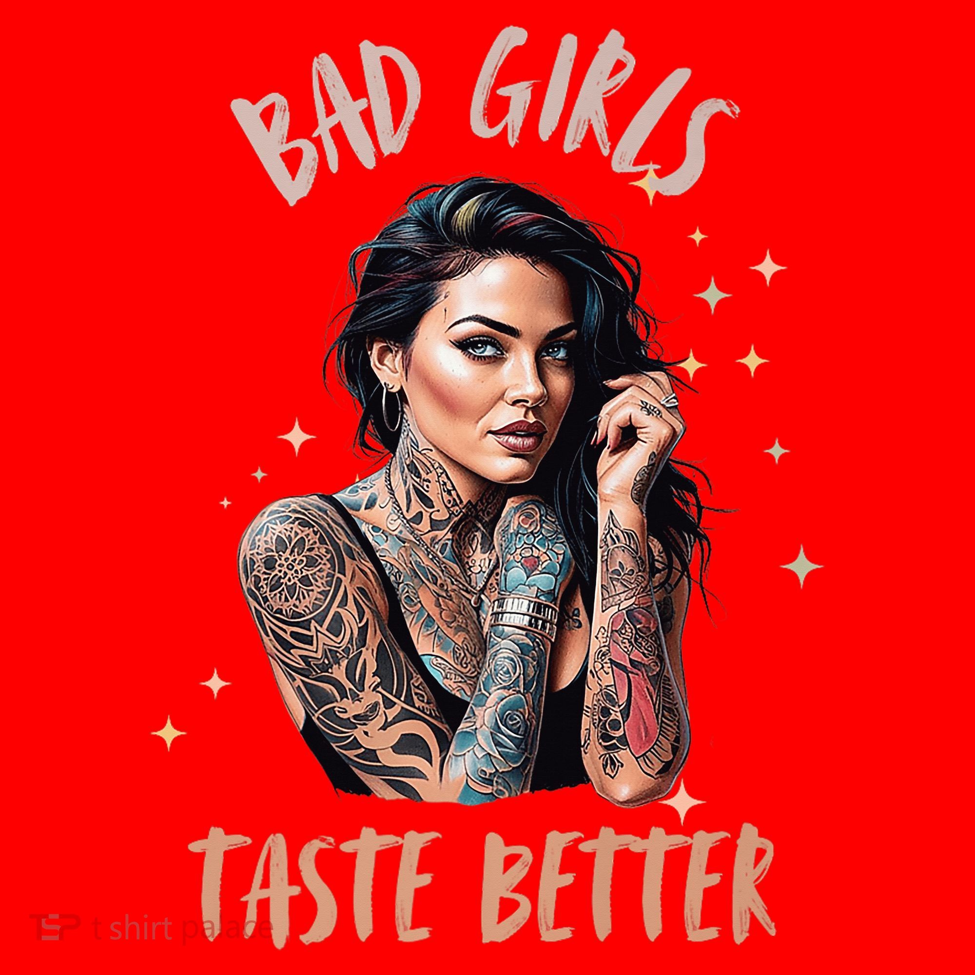 Bad Girl Taste Better Graphic Tattoo Santa Hat