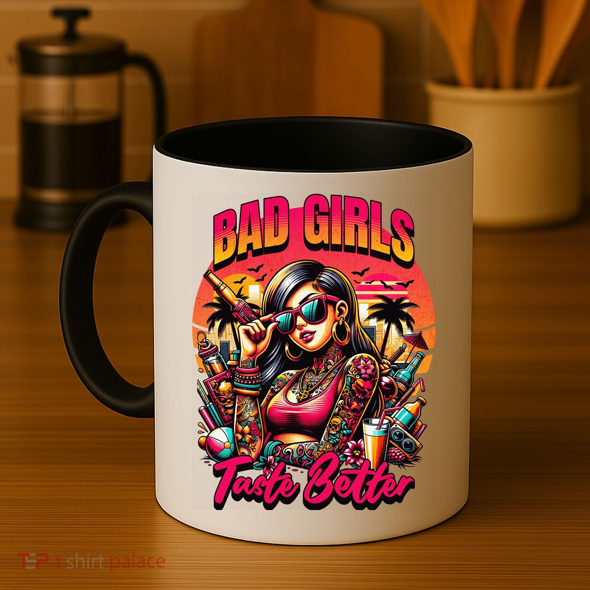 Bad Girl Taste Better Graphic Tattoo Coffee Mug