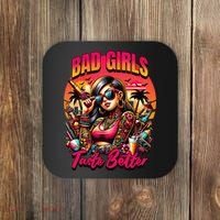 Bad Girl Taste Better Graphic Tattoo Coaster thumb 0