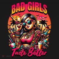 Bad Girl Taste Better Graphic Tattoo Women's Hoodie thumb 2