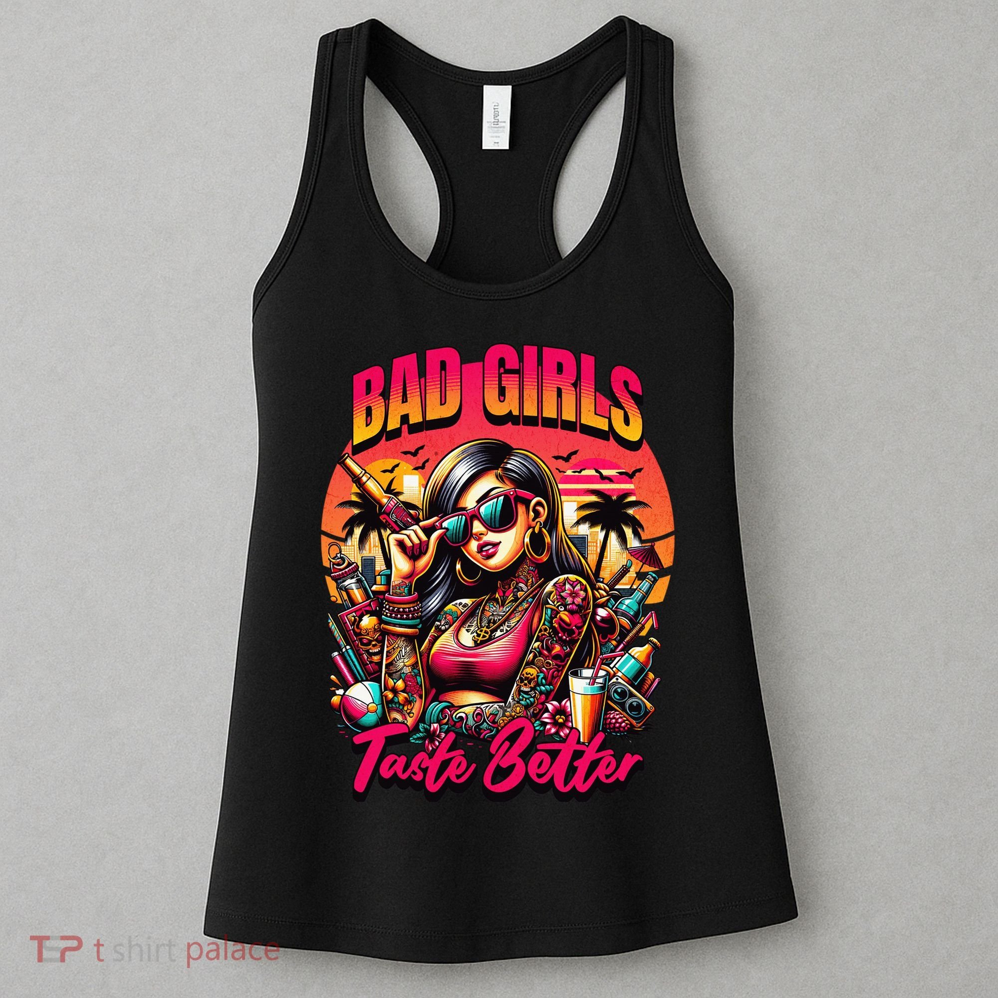Bad Girl Taste Better Graphic Tattoo Women's Tank Top