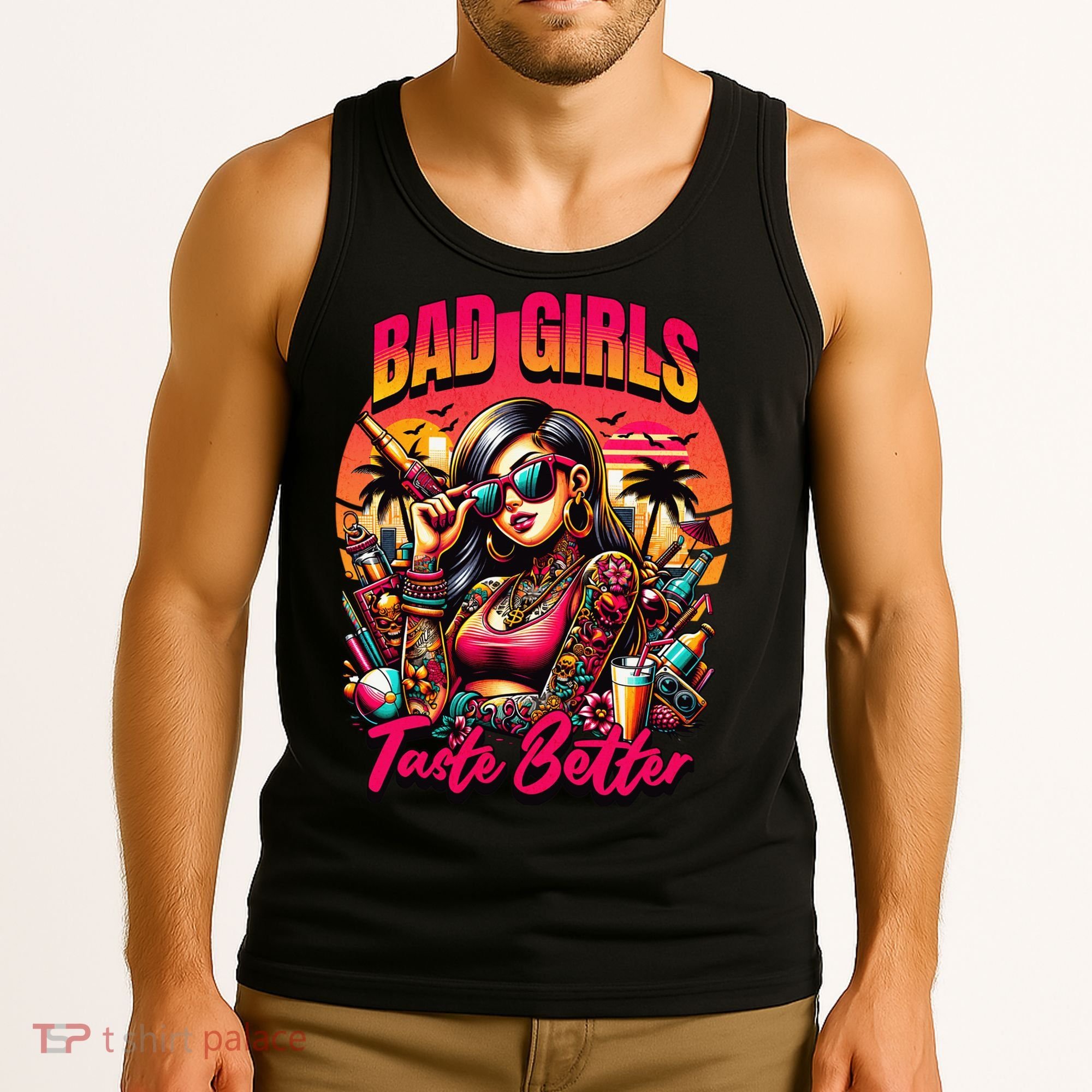 Bad Girl Taste Better Graphic Tattoo Tank Top