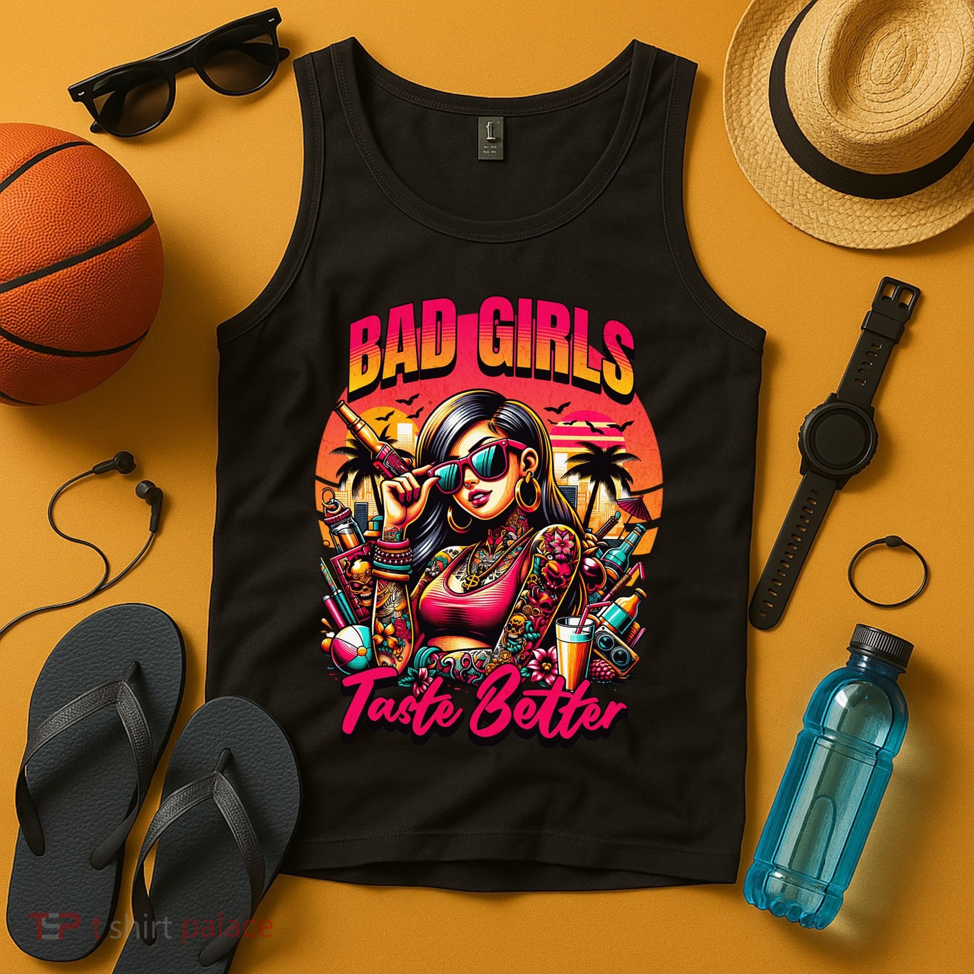 Bad Girl Taste Better Graphic Tattoo Tank Top