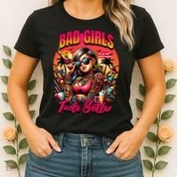 Bad Girl Taste Better Graphic Tattoo Women's T-Shirt thumb 2