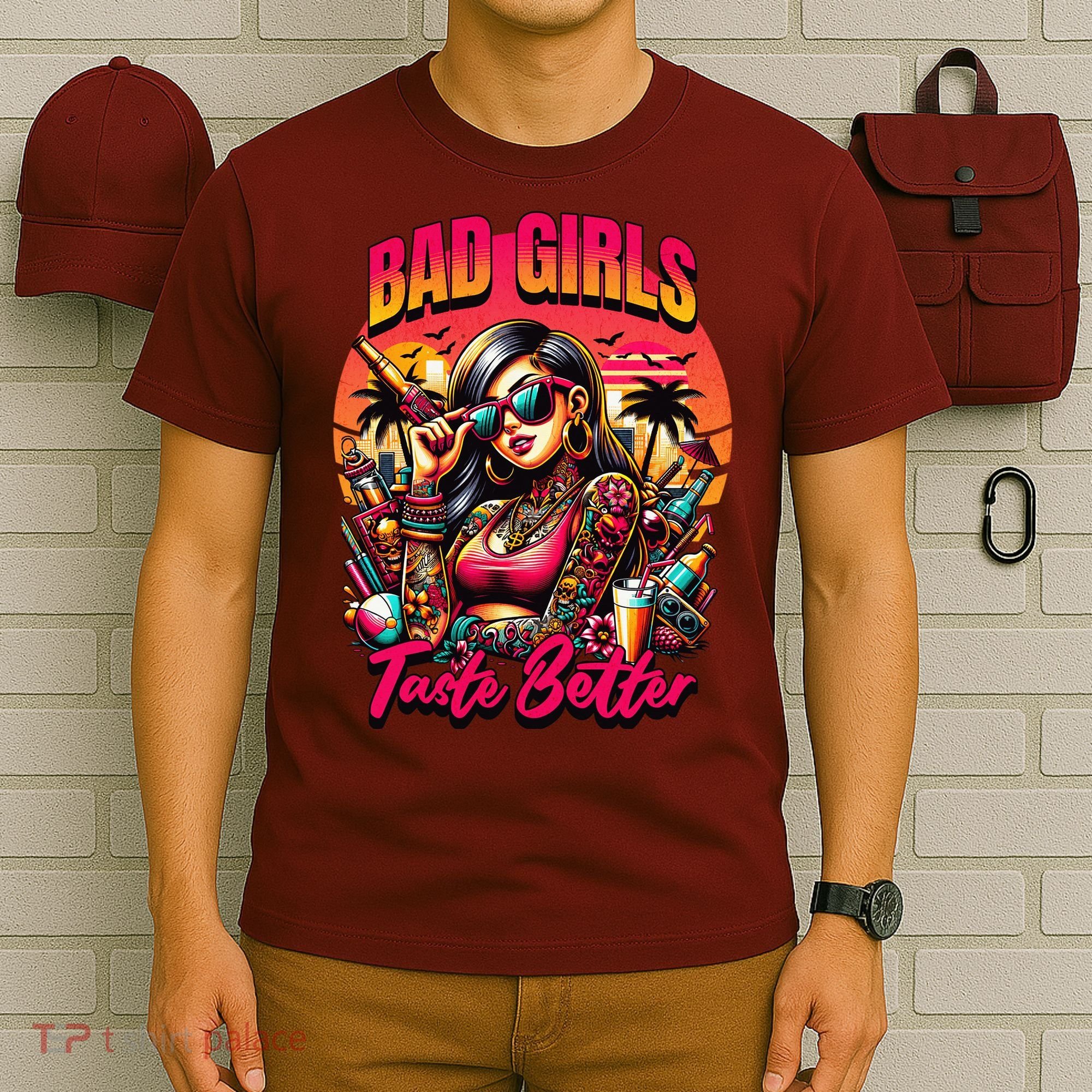 Bad Girl Taste Better Graphic Tattoo T-Shirt