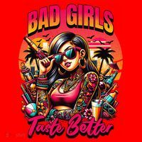 Bad Girl Taste Better Graphic Tattoo Santa Hat thumb 1