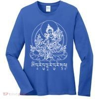 Buddha Green Tara Tra Tibetan Buddhism Vajrayana Meaningful Gift Women's Long Sleeve Shirt thumb 0