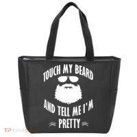 Bearded Gift Touch My Beard And Tell Me I'm Pretty Gift Tote Bag thumb 0