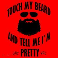 Bearded Gift Touch My Beard And Tell Me I'm Pretty Gift Santa Hat thumb 1