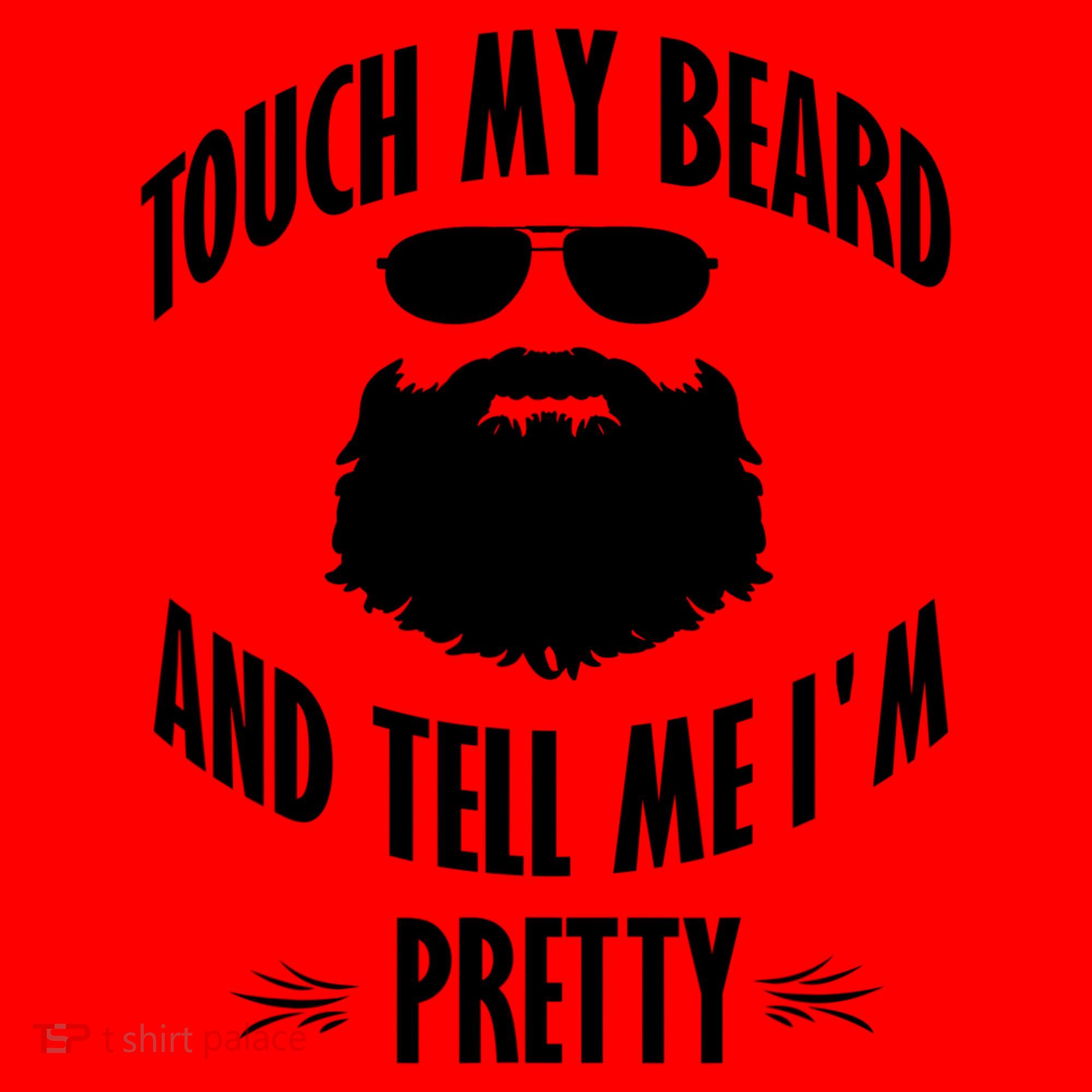 Bearded Gift Touch My Beard And Tell Me I'm Pretty Gift Santa Hat
