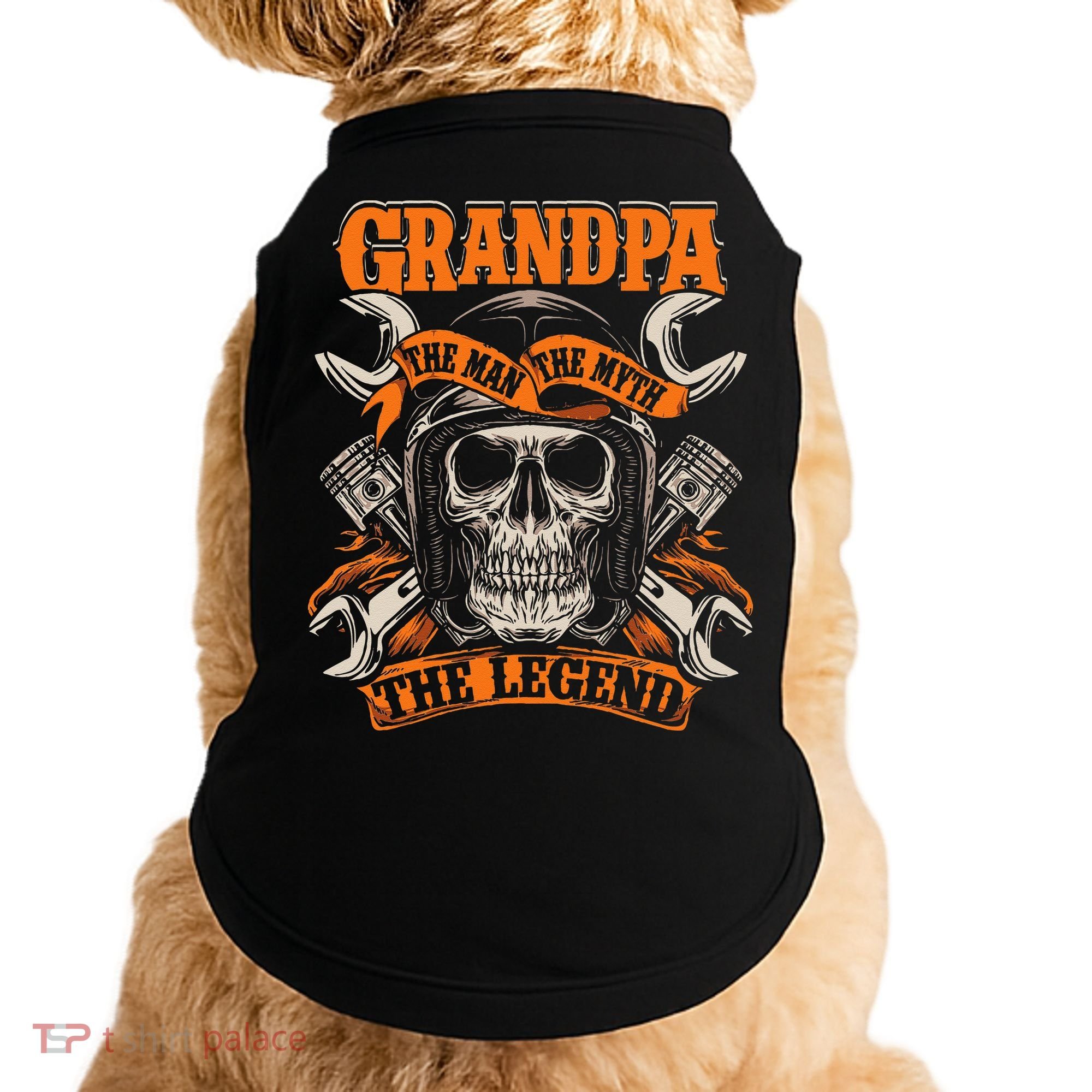 Biker Grandpa The Man The Myth The Legend Motorcycle Doggie Tank