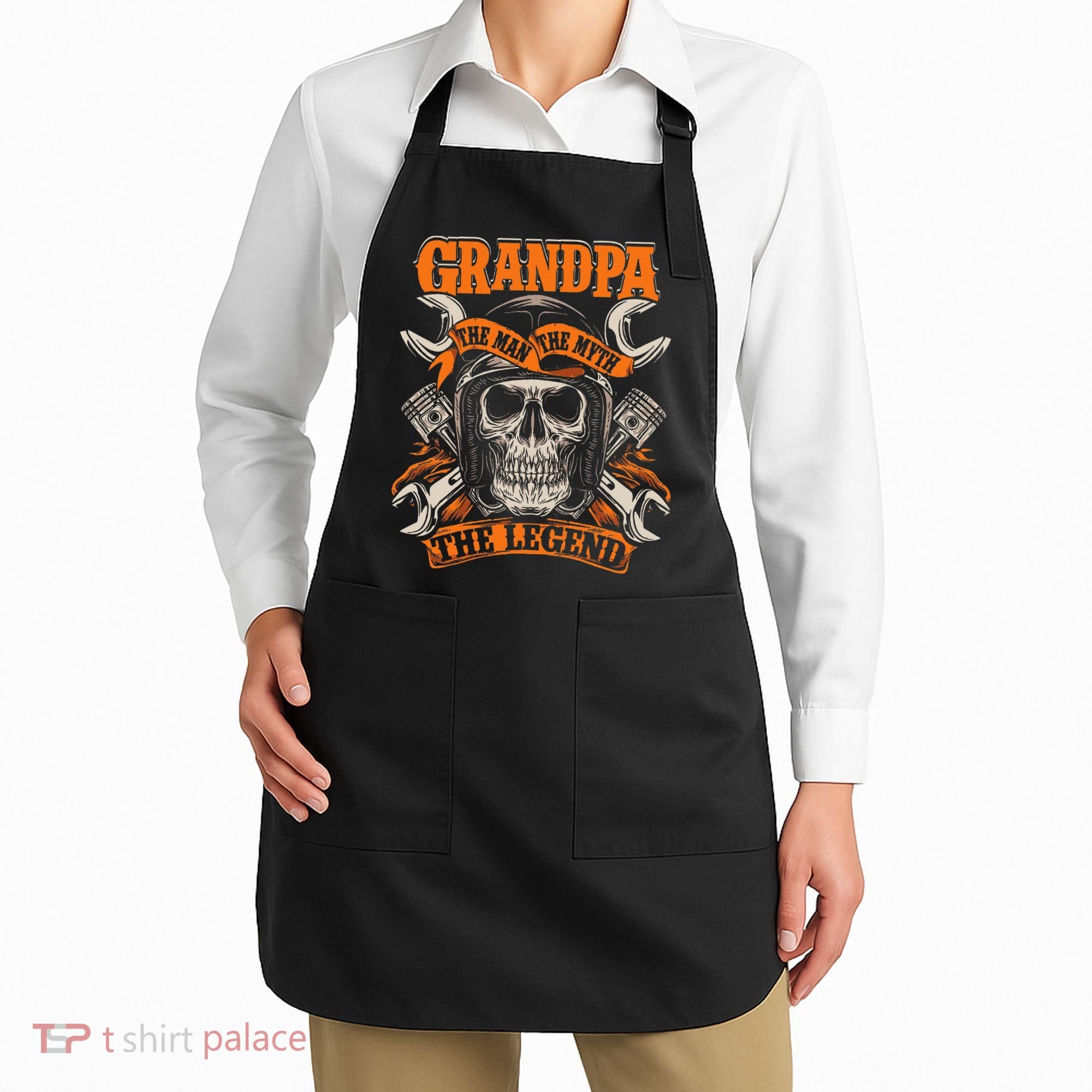 Biker Grandpa The Man The Myth The Legend Motorcycle Apron