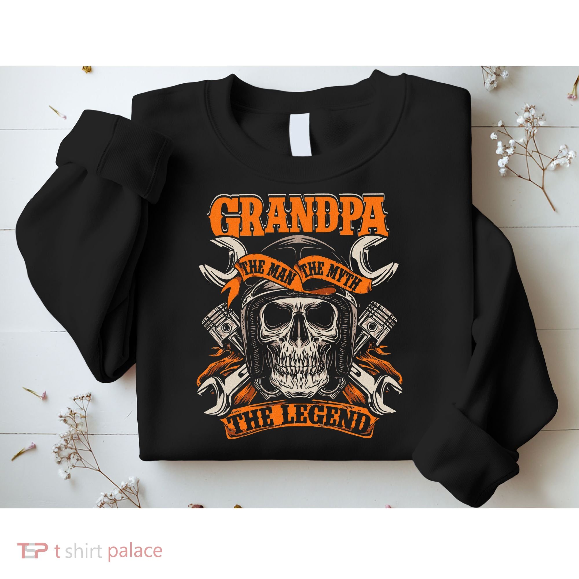 Biker Grandpa The Man The Myth The Legend Motorcycle Sweatshirt