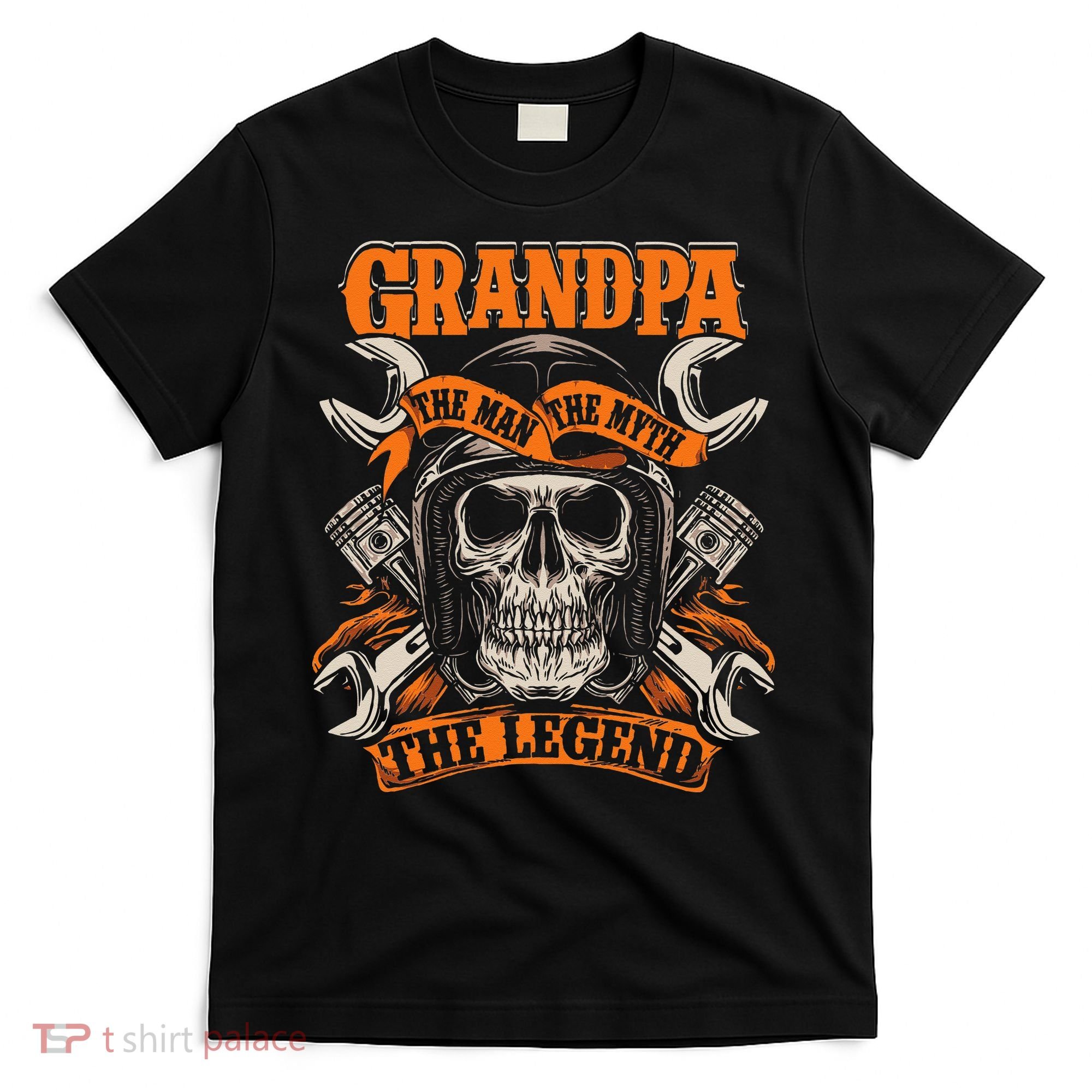 Biker Grandpa The Man The Myth The Legend Motorcycle T-Shirt