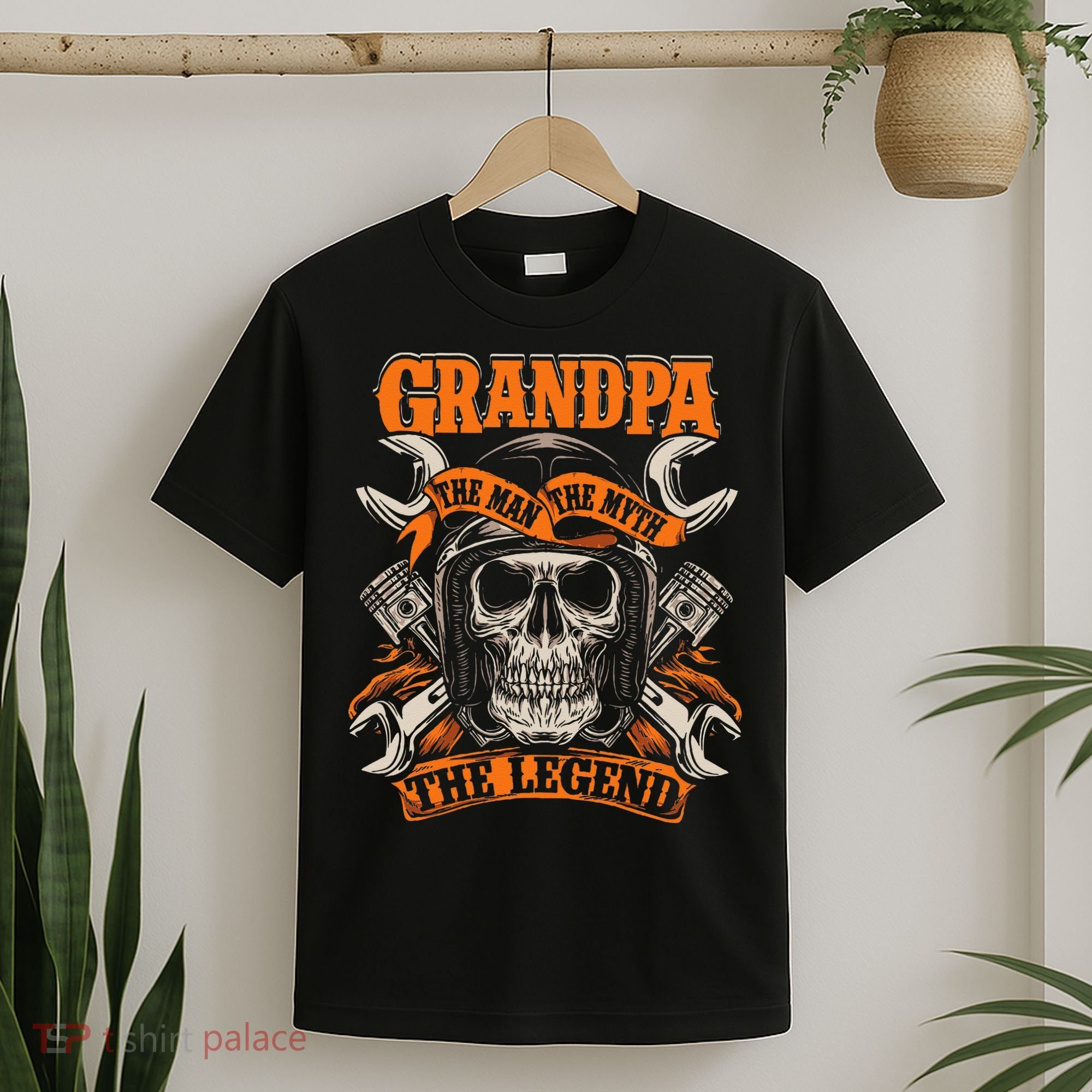 Biker Grandpa The Man The Myth The Legend Motorcycle T-Shirt