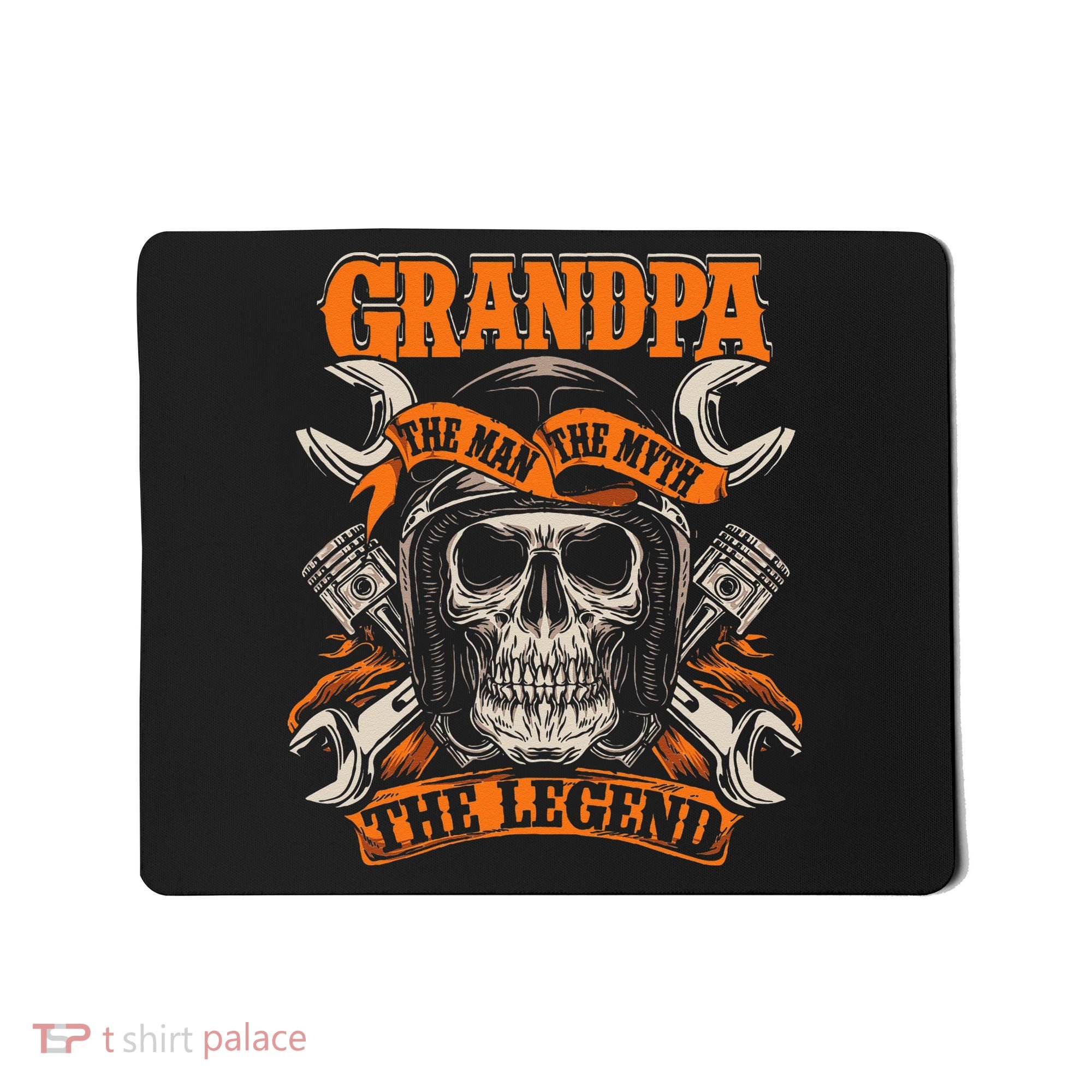 Biker Grandpa The Man The Myth The Legend Motorcycle Mousepad