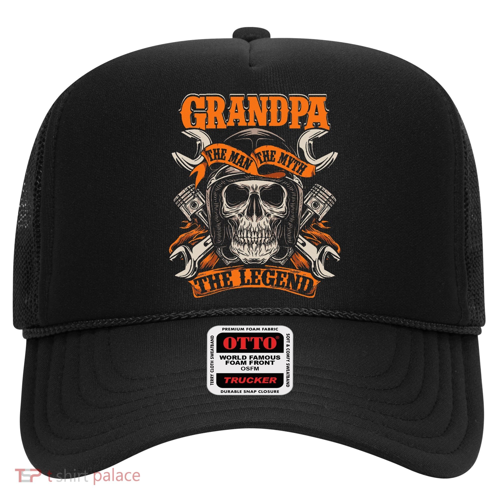 Biker Grandpa The Man The Myth The Legend Motorcycle Hat