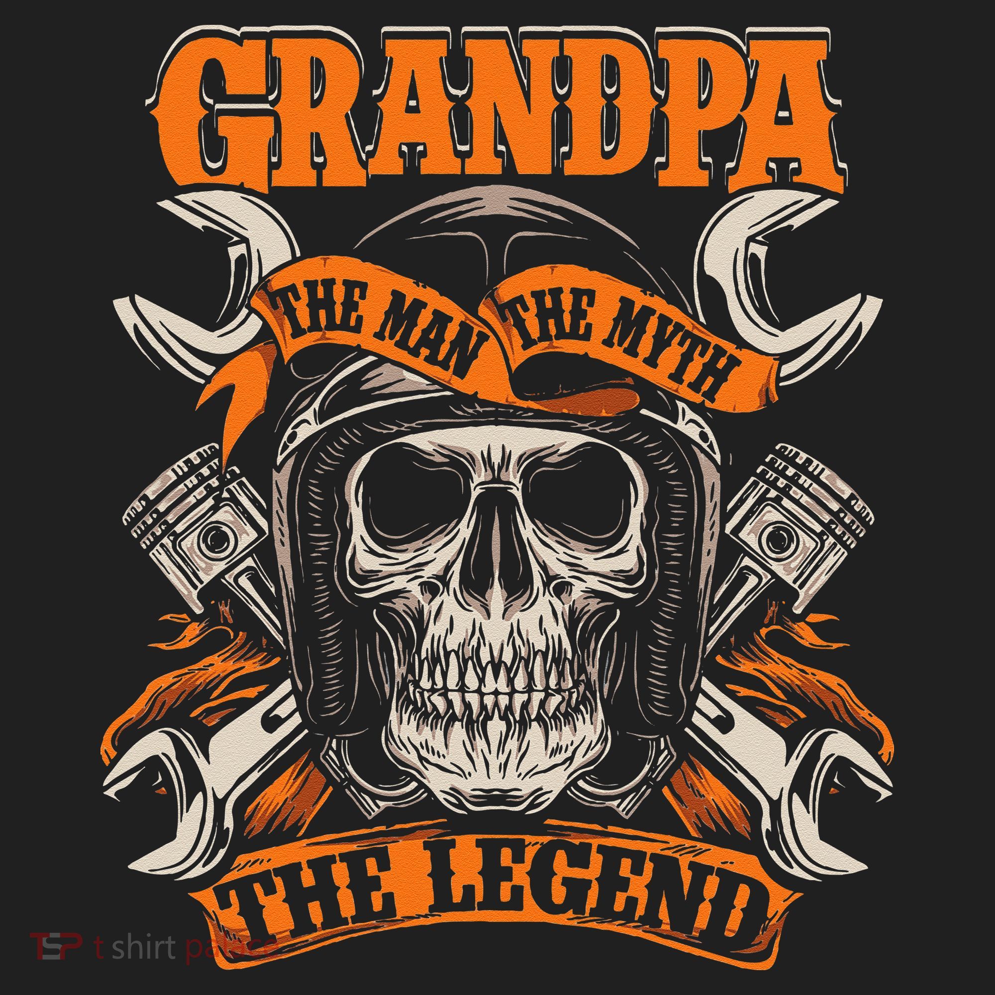 Biker Grandpa The Man The Myth The Legend Motorcycle Hat