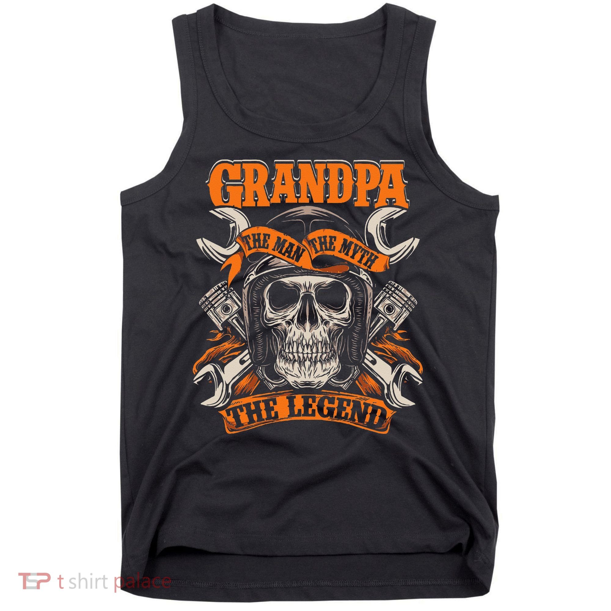 Biker Grandpa The Man The Myth The Legend Motorcycle Tank Top