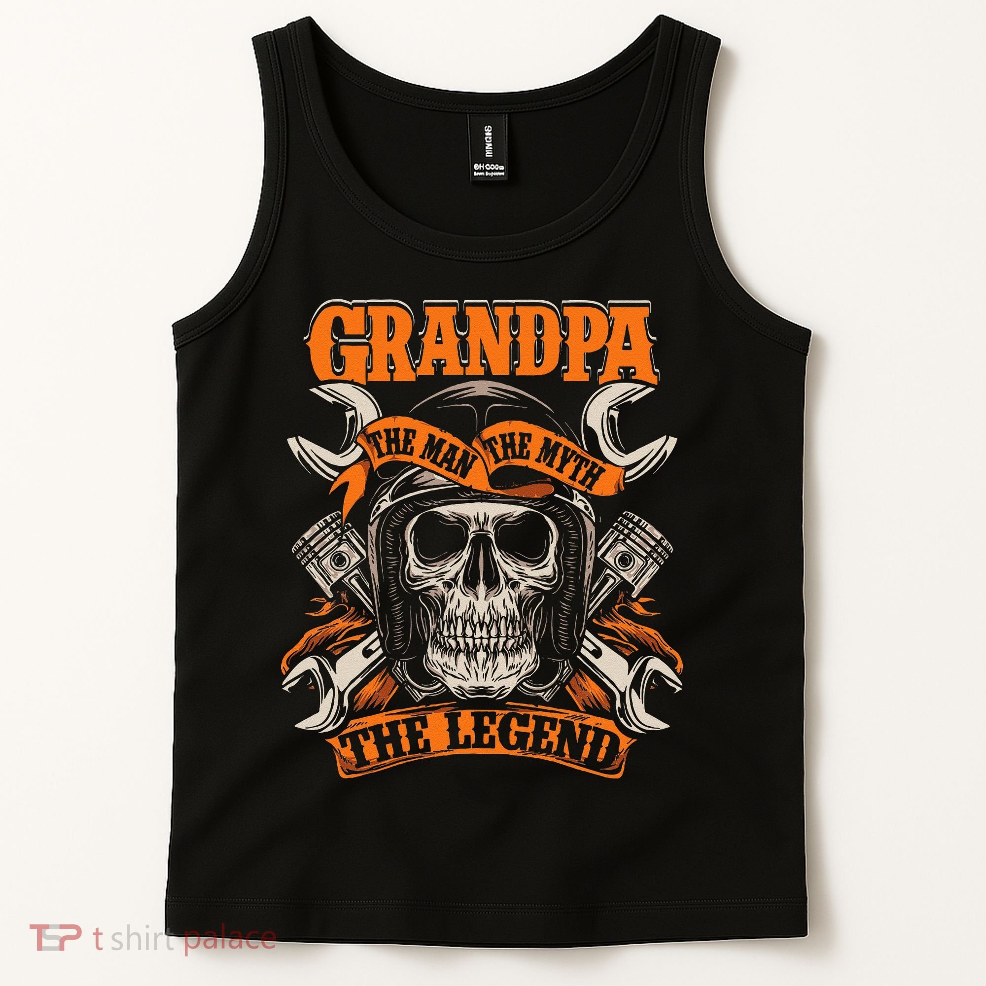 Biker Grandpa The Man The Myth The Legend Motorcycle Tank Top