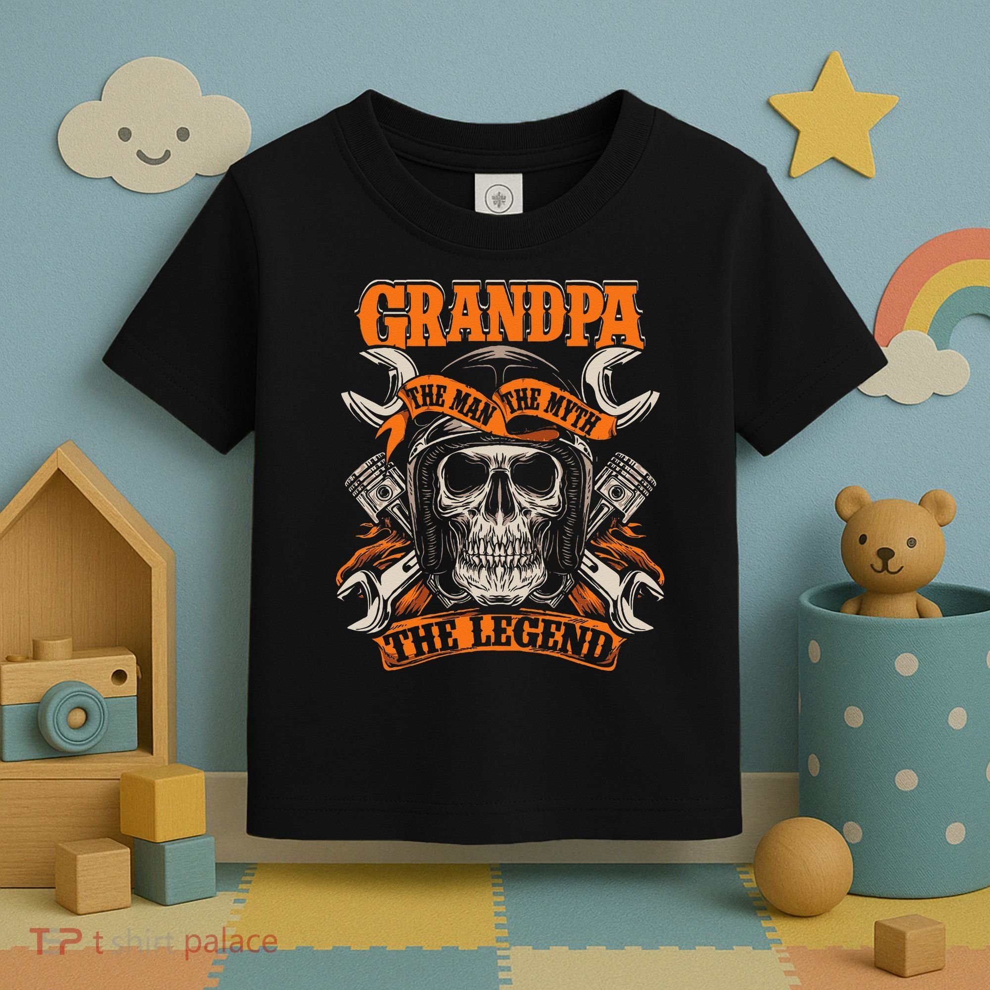 Biker Grandpa The Man The Myth The Legend Motorcycle Toddler T-Shirt