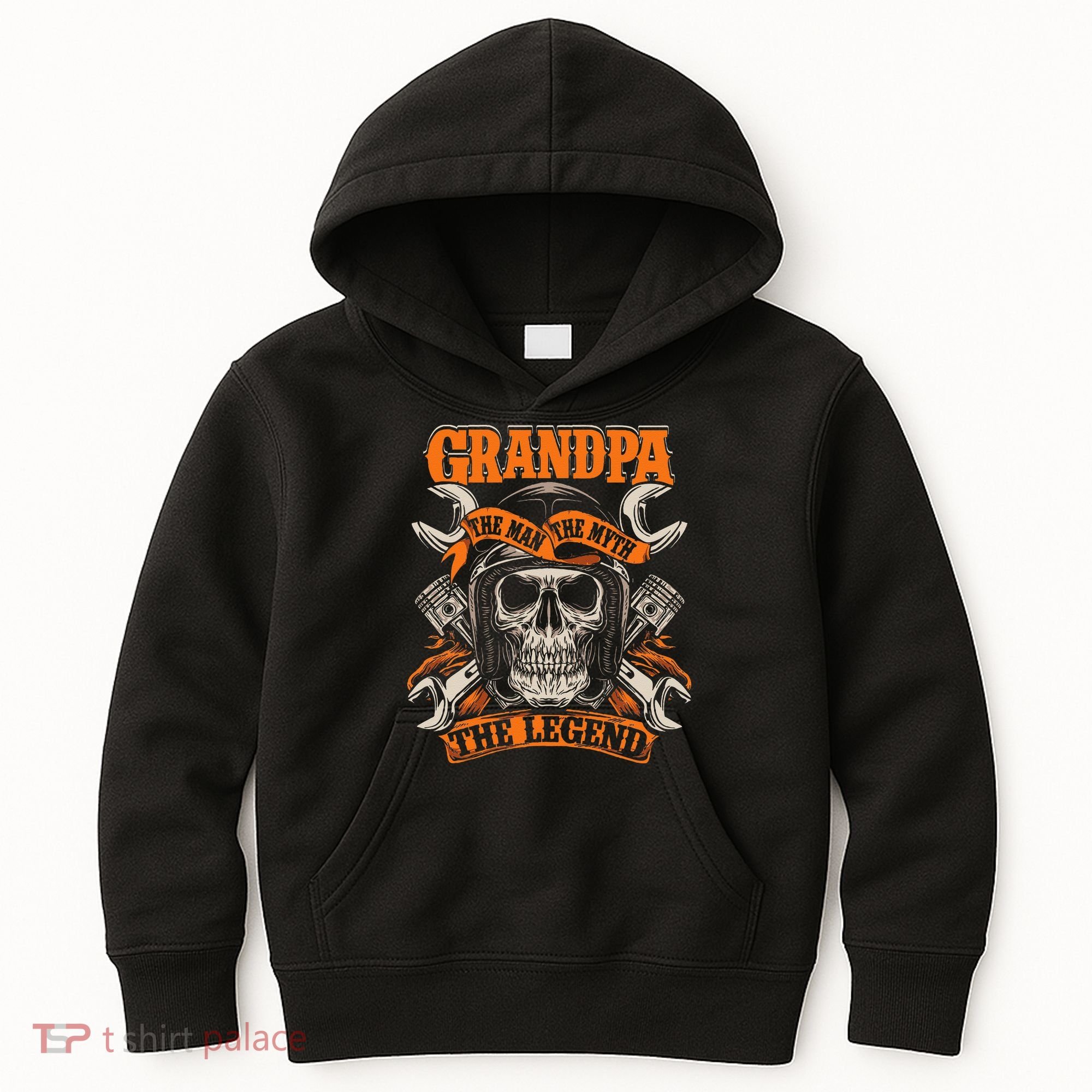 Biker Grandpa The Man The Myth The Legend Motorcycle Kids Hoodie