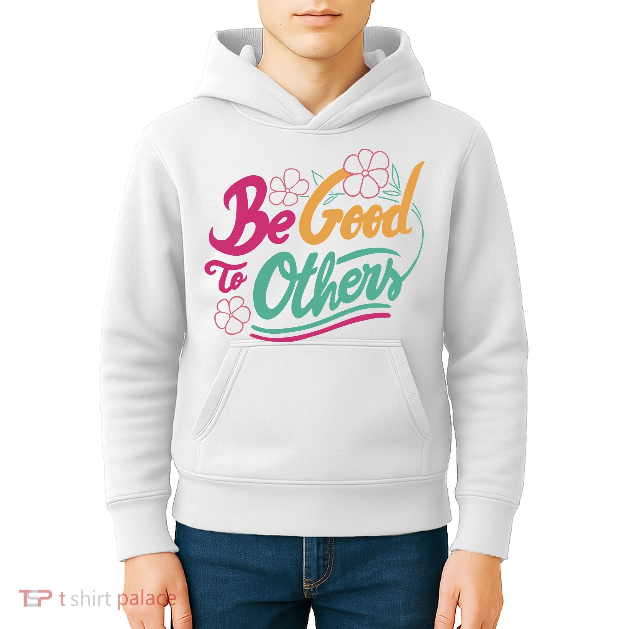 Be Good To Others Floral Kids Hoodie