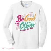 Be Good To Others Floral Kids Long Sleeve Shirt thumb 0