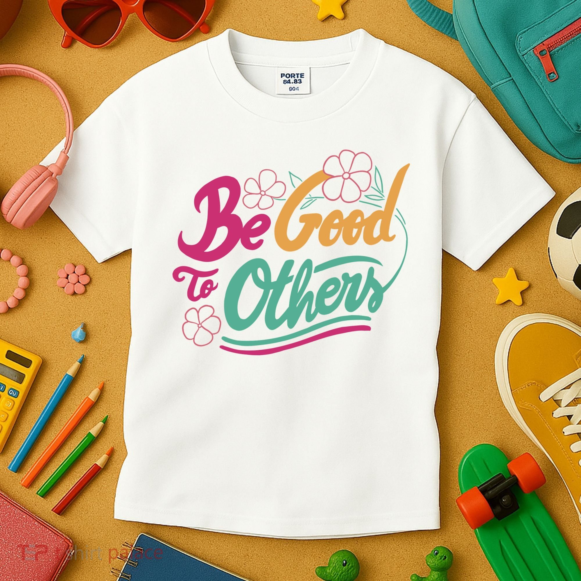 Be Good To Others Floral Kids T-Shirt
