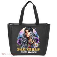 Bad G.irls Taste Better Sunflowers Funny Sarcastic Humor Tote Bag thumb 0