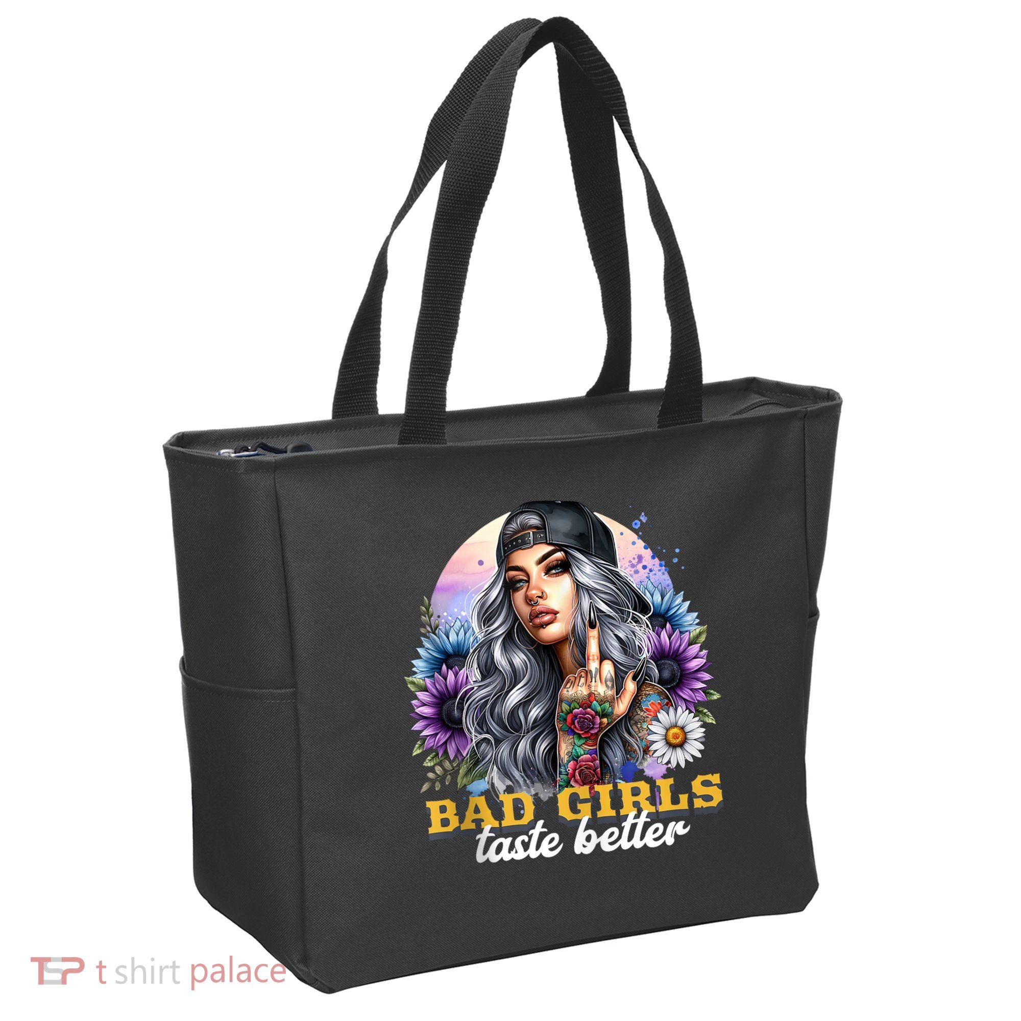 Bad G.irls Taste Better Sunflowers Funny Sarcastic Humor Tote Bag