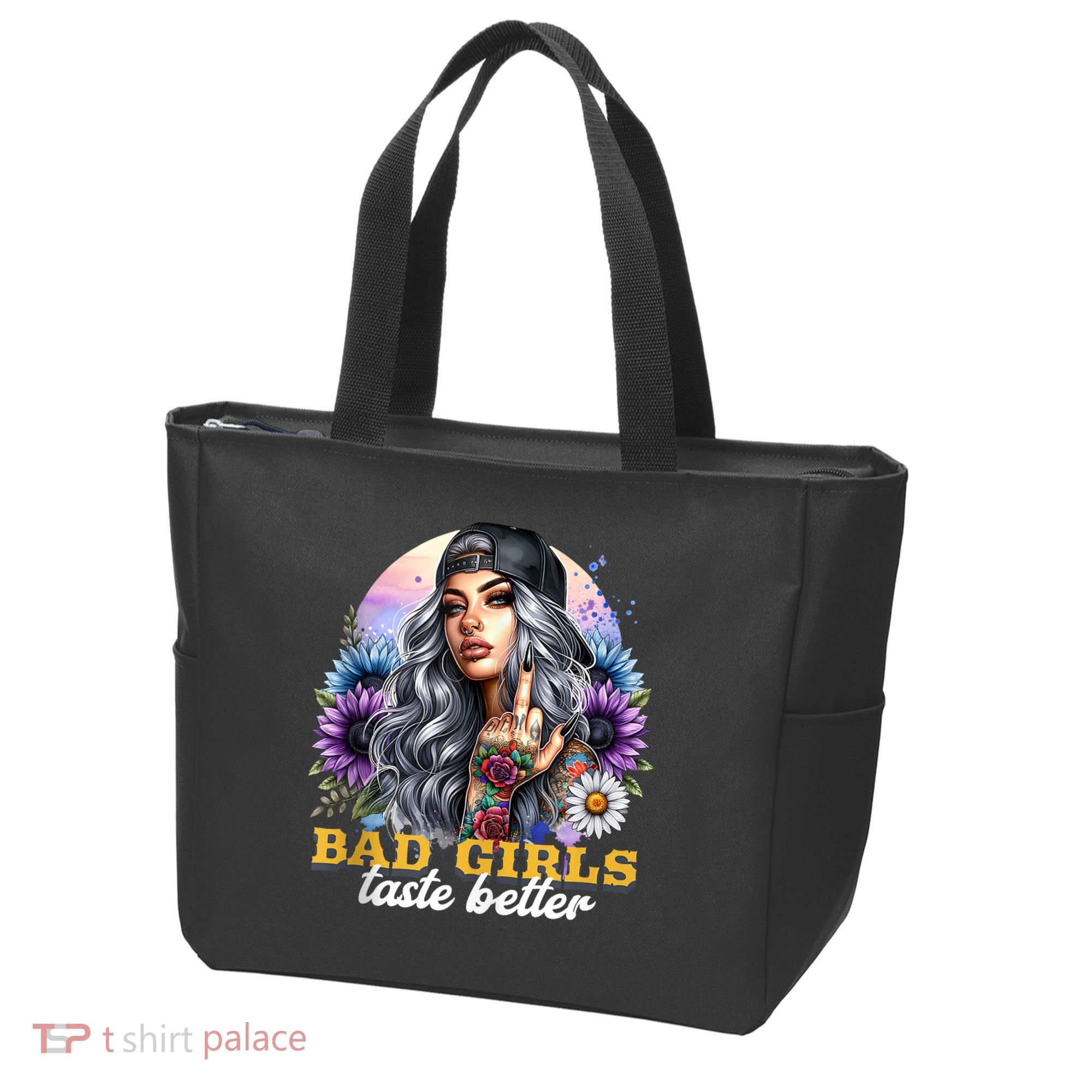 Bad G.irls Taste Better Sunflowers Funny Sarcastic Humor Tote Bag