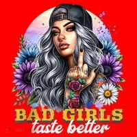 Bad G.irls Taste Better Sunflowers Funny Sarcastic Humor Santa Hat thumb 1