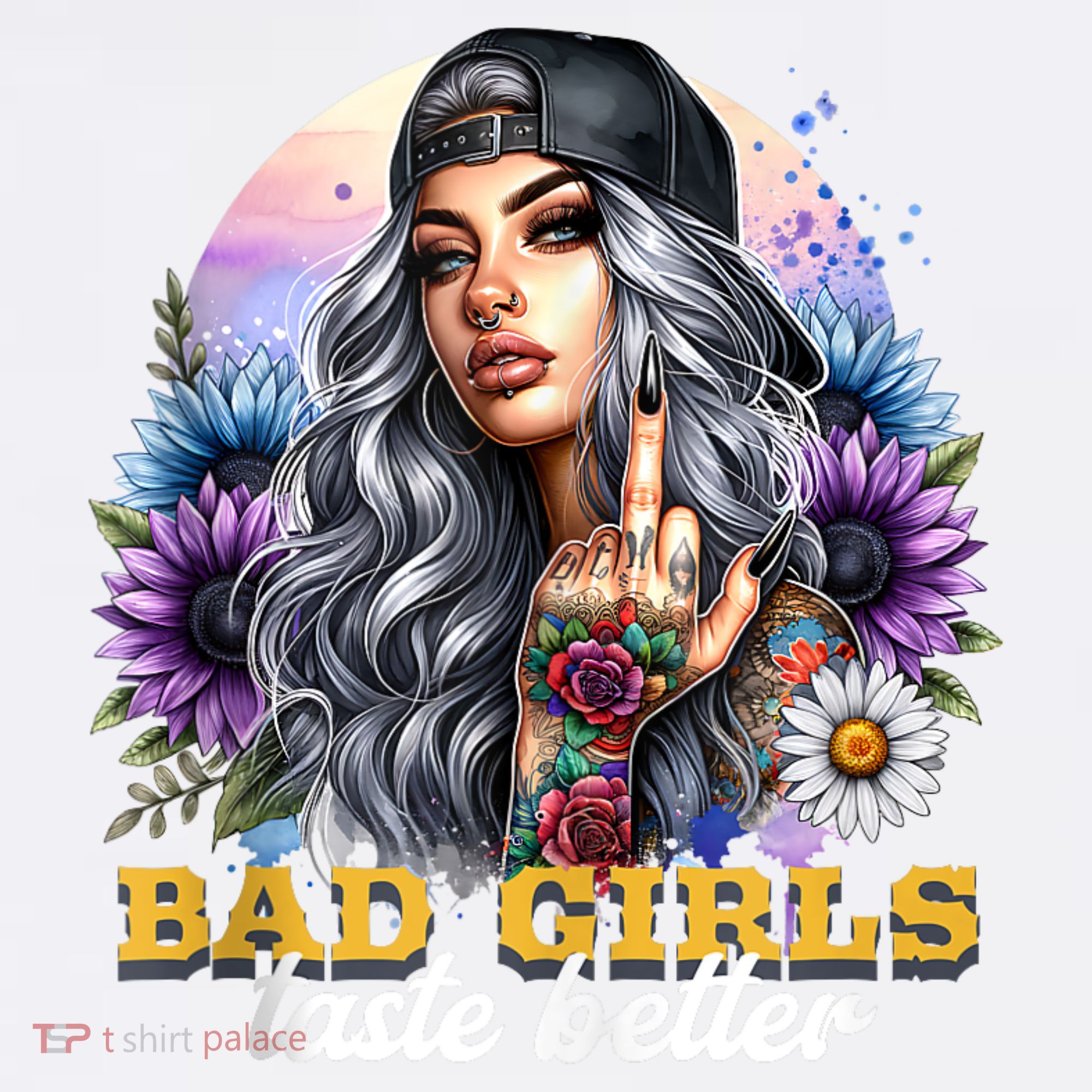 Bad G.irls Taste Better Sunflowers Funny Sarcastic Humor Hoodie
