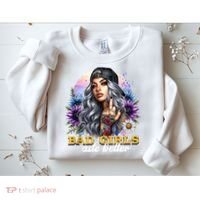 Bad G.irls Taste Better Sunflowers Funny Sarcastic Humor Sweatshirt thumb 2