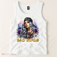 Bad G.irls Taste Better Sunflowers Funny Sarcastic Humor Tank Top thumb 2