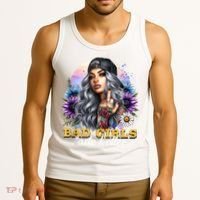 Bad G.irls Taste Better Sunflowers Funny Sarcastic Humor Tank Top thumb 3